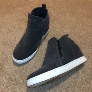 Grey Wedge Sneaker